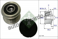 Alternátorová volnoběžka (předstihová spojka) INA (IN 535021610)