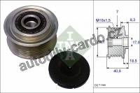 Alternátorová volnoběžka (předstihová spojka) INA (IN 535007910) - HYUNDAI