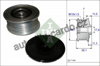Alternátorová volnoběžka (předstihová spojka) INA (IN 535008410) - MERCEDES-BENZ