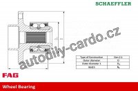 Sada ložisek kol FAG 713610530 -  AUDI