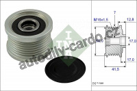 Alternátorová volnoběžka (předstihová spojka) INA (IN 535009210) - IU