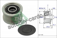 Alternátorová volnoběžka (předstihová spojka) INA (IN 535023510)