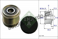 Alternátorová volnoběžka (předstihová spojka) INA (IN 535013010)