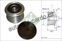 Alternátorová volnoběžka (předstihová spojka) INA (IN 535014210)