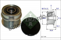 Alternátorová volnoběžka (předstihová spojka) INA (IN 535017110)