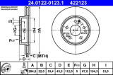 Brzdový kotouč ATE 24.0122-0123 (AT 422123) - MERCEDES-BENZ