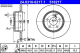 Brzdový kotouč ATE 24.0310-0217 (AT 510217) - Power Disc - MERCEDES-BENZ