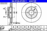 Brzdový kotouč ATE 24.0124-0125 (AT 424125) - FORD