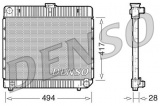 Chladič motoru DENSO (DE DRM17020)
