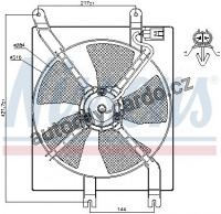 Ventilátor chladiče klimatizace NISSENS 85356