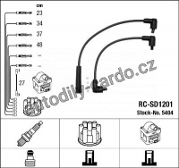 Sada kabelů pro zapalování NGK RC-SD1201 - ŠKODA