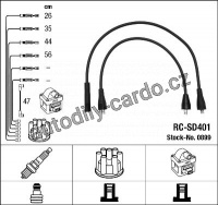 Sada kabelů pro zapalování NGK RC-SD401 - ŠKODA