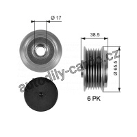 Alternátorová volnoběžka (předstihová spojka) GATES (GT OAP7085) - MAZDA