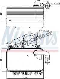 Chladič motorového oleje NISSENS 91100
