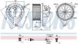 Vnitřní ventilátor NISSENS 87052