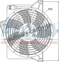 Ventilátor chladiče klimatizace NISSENS 85371