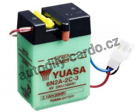 Motobaterie YUASA 6N2A-2C-3 2Ah 6V L+ /70x47x106/