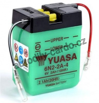 Motobaterie YUASA 6N2-2A-4 2Ah 6V P+ /70x47x96/