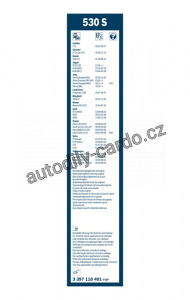 Sada stěračů BOSCH (BO 3397118401) - 530mm + 530mm