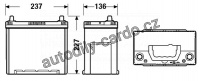 Autobaterie EXIDE EA456 45AH  390A 235x127x136