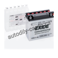 Moto baterie EXIDE 5,5Ah 12V P+ /135x60x130/ 12N5,5-3B