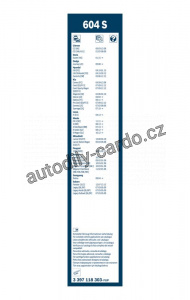 Sada stěračů BOSCH (BO 3397118303) - 600mm + 450mm