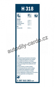 List stěrače BOSCH (BO 3397015303) - 300mm