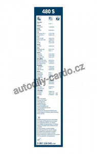 Sada stěračů BOSCH (BO 3397118541) - 475mm + 475mm