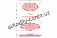 Sada brzdových destiček TRW GDB1375 - VW LUPO