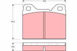 Sada brzdových destiček TRW GDB1065 - VOLVO