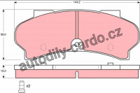 Sada brzdových destiček TRW GDB164 - PEUGEOT