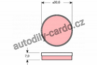 Sada brzdových destiček TRW GDB271 - CITROEN