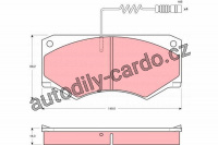 Sada brzdových destiček TRW GDB1067 - MERCEDES 207-310