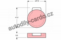 Sada brzdových destiček TRW GDB272 - CITROEN