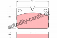 Sada brzdových destiček TRW GDB138 - TOYOTA
