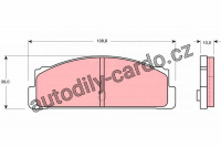 Sada brzdových destiček TRW GDB107 - FIAT POLONEZ