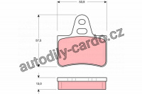Sada brzdových destiček TRW GDB1071 - CITROEN