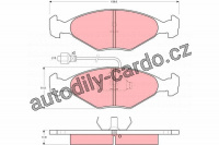 Sada brzdových destiček TRW GDB281 - TALBOT