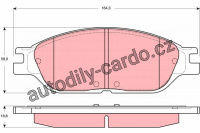 Sada brzdových destiček TRW GDB4138 - FORD WINDSTAR 99-