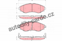 Sada brzdových destiček TRW GDB3345 - DAEWOO, CHEVROLET  EVANDA