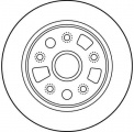 Brzdový kotouč TRW DF3117 - MAZDA 626