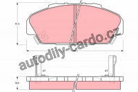 Sada brzdových destiček TRW GDB1137 - HONDA ACCORD