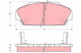 Sada brzdových destiček TRW GDB1137 - HONDA ACCORD