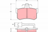 Sada brzdových destiček TRW GDB486 - ROVER 800