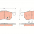 Sada brzdových destiček TRW GDB1388 - VOLVO S60, V70, S80