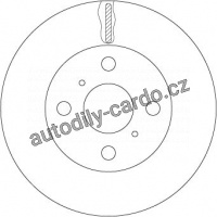 Brzdový kotouč TRW DF7114 - TOYOTA COROLLA 99-