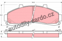 Sada brzdových destiček TRW GDB4010 - FORD EXPLORER 91-