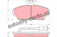 Sada brzdových destiček TRW GDB851 - HONDA LEGEND