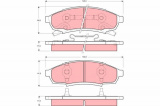 Sada brzdových destiček TRW GDB4014 - PONTIAC GRAND PRIX 88-96