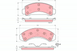 Sada brzdových destiček TRW GDB4013 - FORD AEROSTAR 87-94